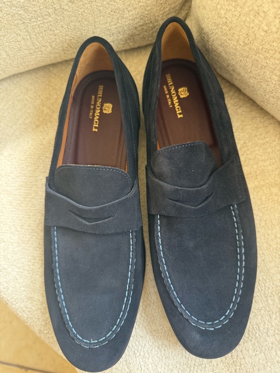 Brunomagli blue suede mens loafer size 11 1/2 main image 8
